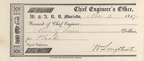 W&A Ticket 1853 David Stephenson